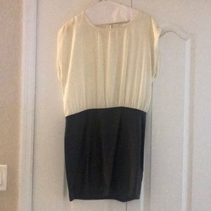 Blouse shirt with Leather skirt Dress